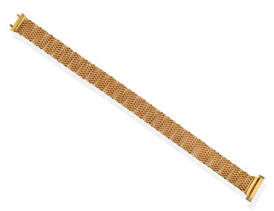 Lot 2141 - A Brick Link Bracelet, length 20.5cm see illustration