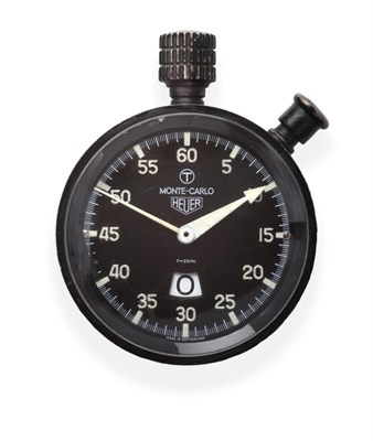 Lot 2182 - A Monte-Carlo Dashboard Royal Air Force Issue Stopwatch, signed Heuer, Monte-Carlo, circa 1960,...