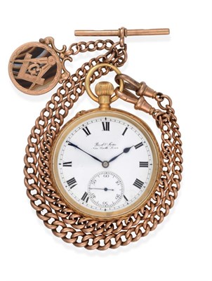 Lot 2185 - An 18ct Gold Open Faced Pocket Watch, signed Reid & Sons, Newcastle Upon Tyne, 1914, (Peerless...