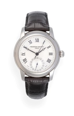 Lot 2187 - A Stainless Steel Automatic Calendar Centre Seconds  Wristwatch, signed Frederique Constant,...