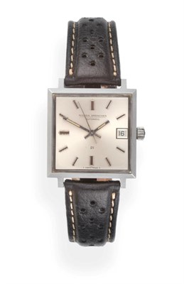 Lot 2201 - A Stainless Steel Automatic Calendar Centre Seconds Wristwatch, signed Nivada Grenchen, model:...