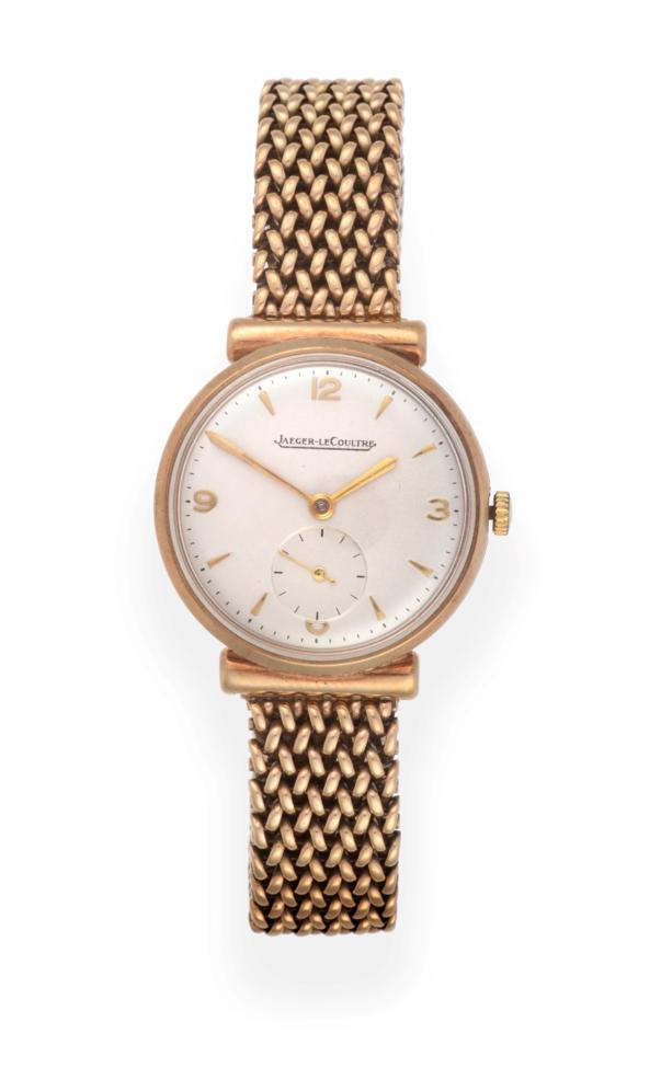 Lot 2209 - A 9ct Gold Wristwatch, signed Jaeger LeCoultre, 1952, (calibre P480/C), lever movement signed...