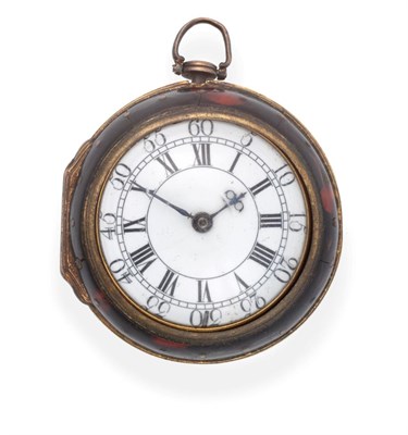 Lot 2226 - A Tortoiseshell Pair Cased Verge Pocket Watch, signed Ellicott, London, No.4395, circa 1760,...
