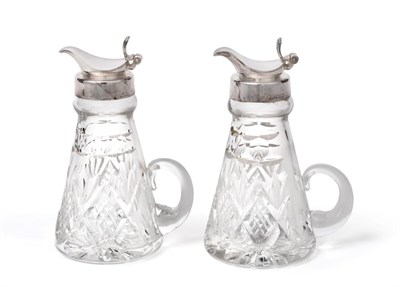 Lot 2243 - A Pair of Elizabeth II Silver-Mounted Cut-Glass Whiskey-Tots, The Silver Mounts by Camelot...