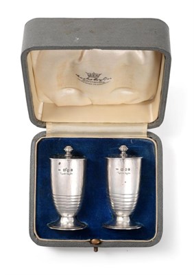 Lot 2249 - A Pair of George VI Silver Pepperettes, by Charles Boyton, London, 1938, each tapering and on...