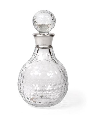 Lot 2270 - An Elizabeth II Silver-Mounted Glass Decanter, The Silver Mounts With Maker's Mark D&PB,...