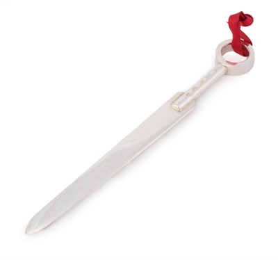 Lot 2279 - An Elizabeth II Silver Paper-Knife, by Shona Marsh, Birmingham, 2008, the tapering blade with...