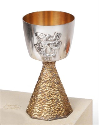 Lot 2282 - An Elizabeth II Parcel-Gilt Silver Commemorative Goblet, by John Willmin for Aurum Designs, London