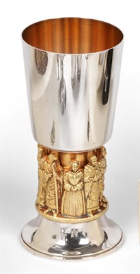 Lot 2283 - An Elizabeth II Parcel-Gilt Silver Commemorative Goblet, by Hector Miller for Aurum, London,...