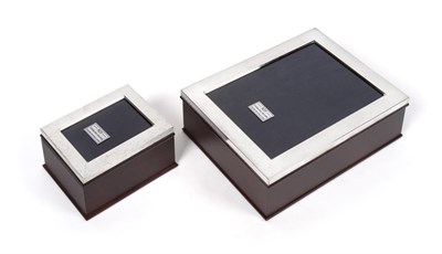Lot 2296 - Two Elizabeth II Silver-Mounted Wood Jewellery-Boxes, by Carrs, Sheffield, 2005 and 2009, each...
