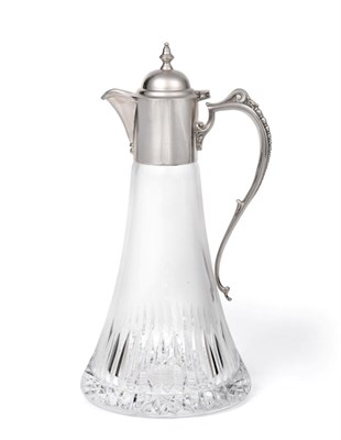 Lot 2299 - An Elizabeth II Silver-Mounted Cut-Glass Claret-Jug, by C. J. Vander, Sheffield, 2002, the...