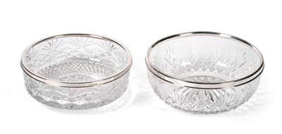 Lot 2301 - Two Elizabeth II Silver-Mounted Glass Bowls, by Broadway and Co., Birmingham, one 1994, the...