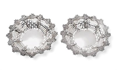 Lot 2319 - A Pair of Victorian Silver Dishes, by Charles Stuart Harris, London, 1893, shaped circular and with