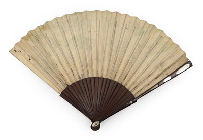 Lot 2027 - The Rape of the Sabine Women: A Good Late 17th or Early 18th Century Wood Fan, the guards lacquered