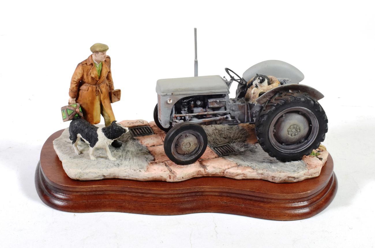 Lot 4 - Border Fine Arts 'An Early Start' (Massey Ferguson Tractor), model No. JH91 by Ray Ayres, on...