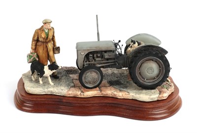 Lot 5 - Border Fine Arts 'An Early Start' (Massey Ferguson Tractor), model No. JH91, signed to base by...