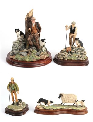 Lot 32 - Border Fine Arts 'Flash and Lightning' (Shepherd and Border Collie), model No. B0668 by Ray...