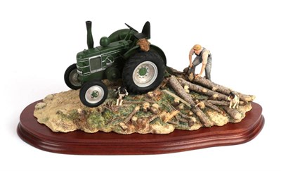 Lot 37 - Border Fine Arts 'Hauling Out' (Field Marshall Tractor), model No. JH98 by Ray Ayres, limited...