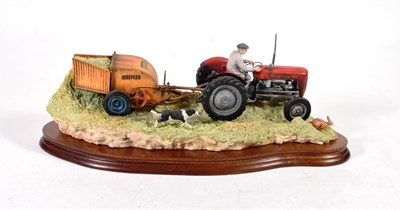 Lot 43 - Border Fine Arts 'Hay Turning' (Massey Ferguson Tractor and Wuffler), model No. JH110 by Ray Ayres