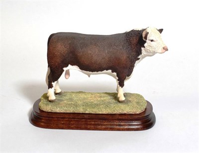 Lot 44 - Border Fine Arts 'Hereford Bull' (Style Two), model No. B0772 by Ray Ayres, limited edition...