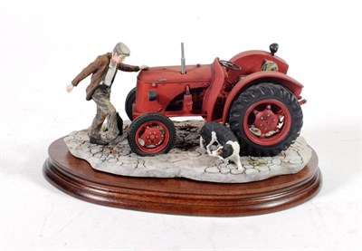 Lot 47 - Border Fine Arts 'Kick Start' (David Brown Cropmaster Tractor, Farmer and Collie), model No....