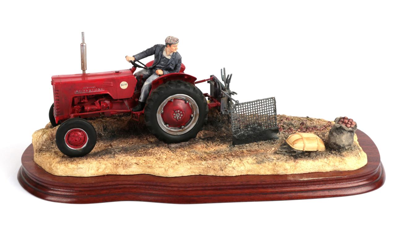 Lot 51 - Border Fine Arts 'Lifting The Pinks' (International B250 Tractor), model No. B0219 by Ray...