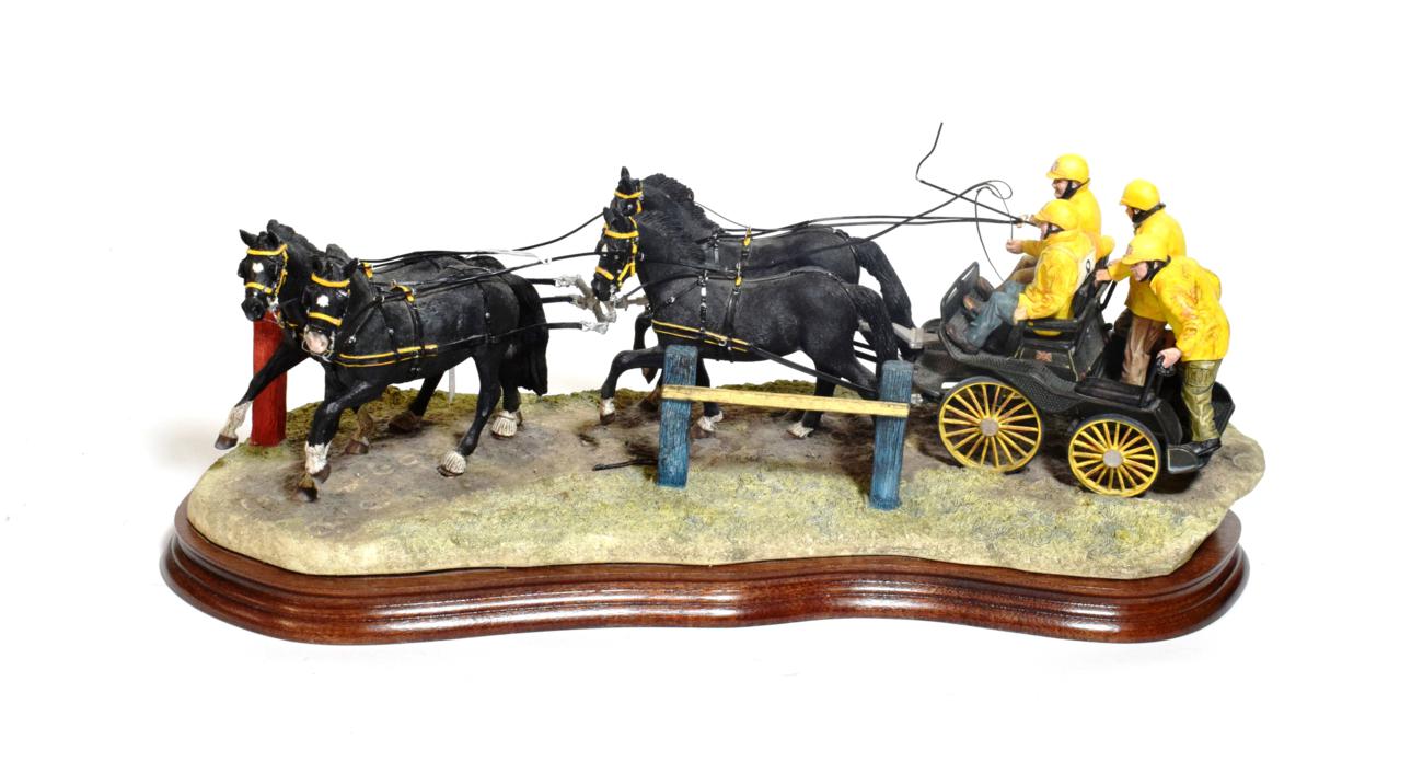 Lot 82 - Border Fine Arts 'Team Work' (British Carriage Racing Team), model No. B0729 by Ray Ayres,...