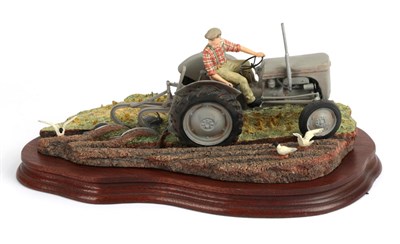 Lot 83 - Border Fine Arts 'The Fergie' (Tractor Ploughing), model No. JH64 by Ray Ayres, limited edition...