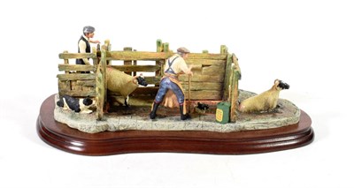 Lot 98 - Border Fine Arts 'Twice Under' (Sheep Dipping), model No. B0217 by Ray Ayres, limited edition...