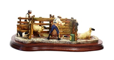 Lot 99 - Border Fine Arts 'Twice Under' (Sheep Dipping), model No. B0217 by Ray Ayres, limited edition...
