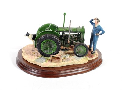 Lot 102 - Border Fine Arts 'Won't Start' (Tractor, Farmer and Collie), model No. B0299 by Ray Ayres, on...