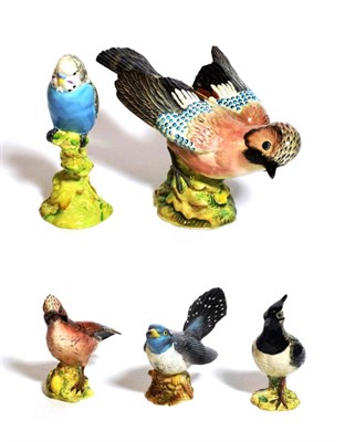 Lot 108 - Beswick Birds Comprising: Jay, model No. 1219B, Jay, model No. 2417, Lapwing, model No. 2416A,...