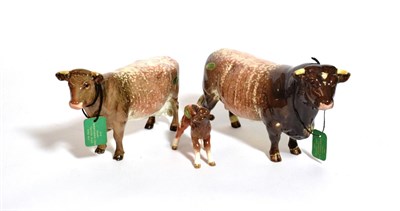 Lot 115 - Beswick Cattle Comprising: Dairy Shorthorn Bull Ch. ''Gwersylt Lord Oxford 74th'', model No....