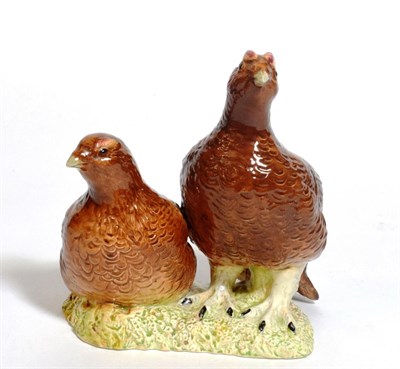 Lot 138 - Beswick Grouse (Pair), model No. 2063, red-brown gloss