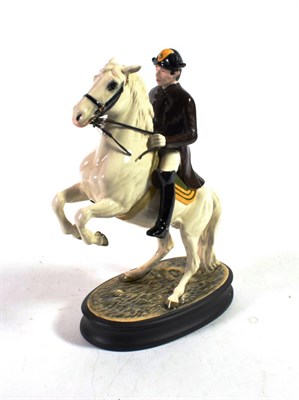 Lot 145 - Beswick Lipizzaner with Rider, model No. 2467, Second Version, white gloss