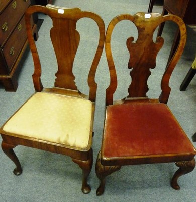 Lot 1606 - An Early Georgian Walnut Dining Chair, 2nd quarter 18th century, the shaped back support with...