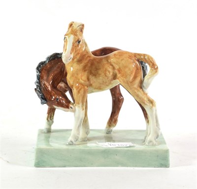 Lot 171 - Royal Worcester 'Foals' by Doris Lindner