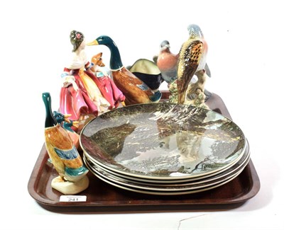 Lot 241 - Assorted Beswick including 'Turtle Doves', model No. 1022, browns, pale blue and pink gloss,...