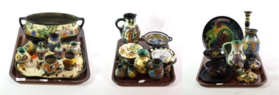 Lot 255 - A collection of Gouda pottery (on three trays)