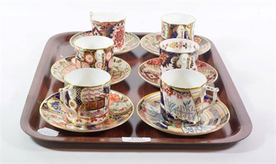 Lot 259 - Six Royal Crown Derby coffee cans and saucers from the curator's collection (6)