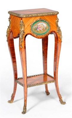 Lot 1617 - A Louis XV Style Tulipwood, Rosewood and Gilt Mounted Necessaire à Ouvrage, stamped Edwards &...