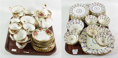 Lot 425 - A Royal Albert Old Country Roses part tea service and a group of Coalport tea wares (qty)