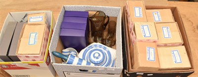 Lot 1008 - A group of Cornish ware; Bohemian glass; Waterford champagne flutes; Edinburgh crystal etc