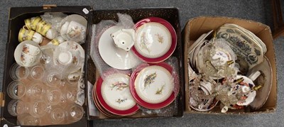 Lot 1027 - Gandy Welsh tea wares; Victoria commemorative china; champagne glasses; dessert service etc (in...