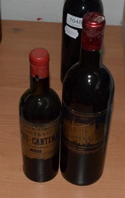 Lot 1049 - Chateau Palmer, Margaux 1971 (one bottle), Chateau Brane Cantenac 1950 (half bottle) (2)