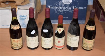 Lot 1050 - P. Misserey & Frere, Morgon 1979 (five bottles), Morey St Denis Premier Cru Les Sorbes (three...
