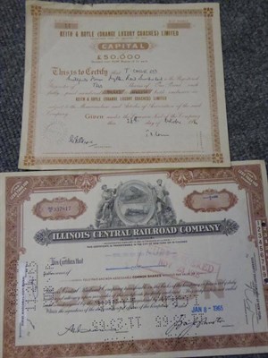 Lot 1079 - Share Certificates - Large Box of Share Certificates and Receipts. Some with attractive...