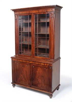 Lot 1649 - A Victorian Mahogany Bookcase, 3rd quarter 19th century, the ogee cornice above a plain frieze...