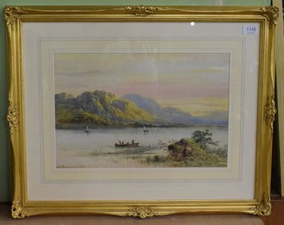 Lot 1145 - Miss E.L Hayward (19th century) Lake District fisherman, signed watercolour, 29cm by 43.5cm