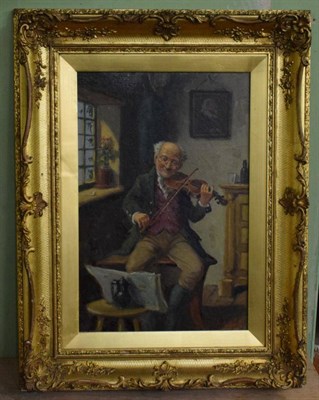 Lot 1149 - Alexander Austin (1859 - 1924) The Violinist, signed, oil on canvas, 45cm by 29.5cm